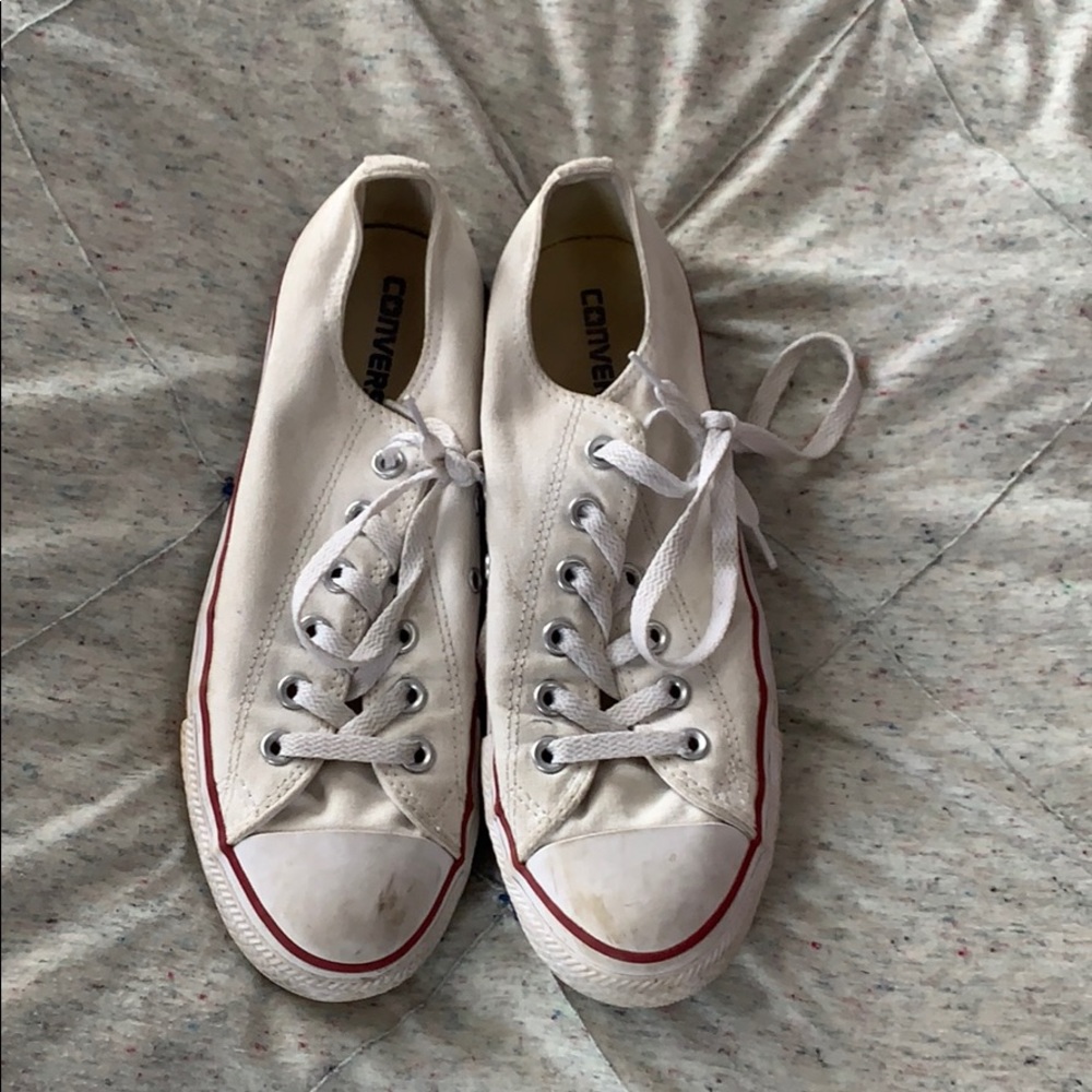 white low top converse